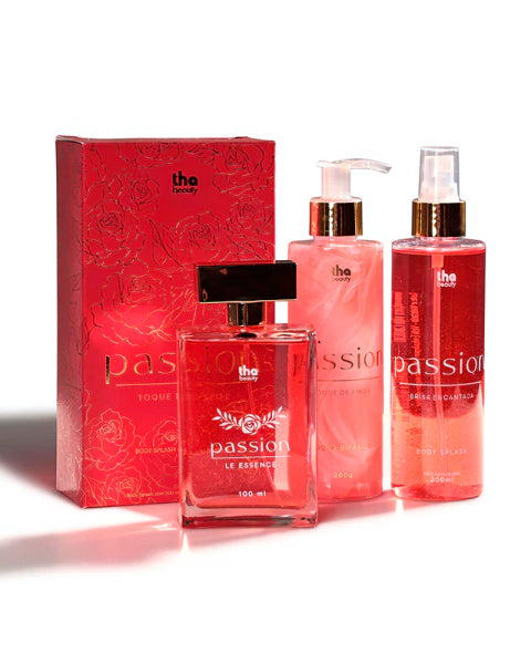 Kit Passion Colônia Fragrância Envolvente Marcante E Cuidado Corporal Completo